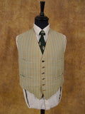 1948 Savile Row Bespoke Green / Blue & Red Tattersall Check Country Waistcoat 42-43