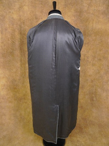 1940s CC41 Heavyweight Lovat Blue Laird Tweed Raglan Overcoat 44L