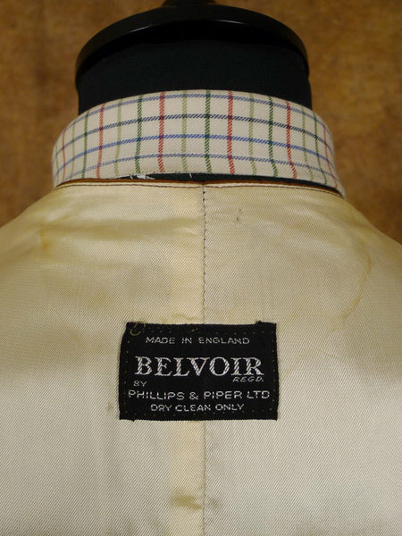 1950s 1960s Vintage Brown Doeskin Wool Country Waistcoat 41