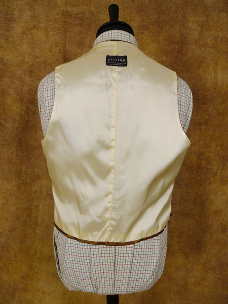 1950s 1960s Vintage Brown Doeskin Wool Country Waistcoat 41