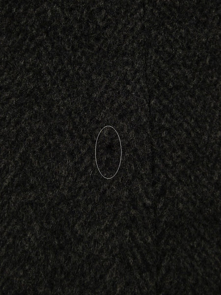 1940s Vintage Heavyweight Crombie Wool Grey Overcoat w/ Belt 42-44R