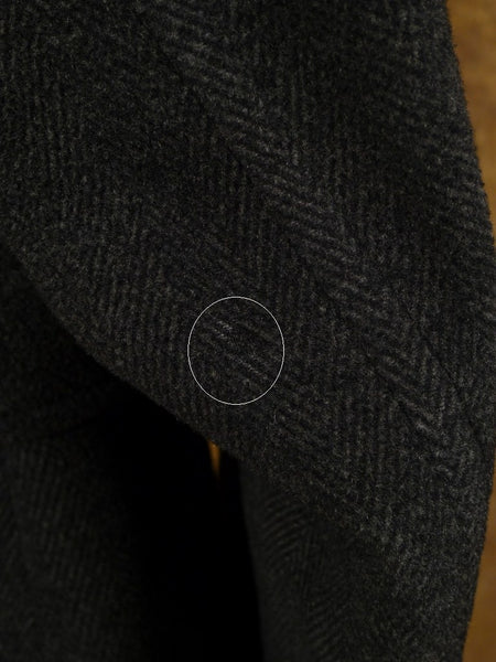 1940s Vintage Heavyweight Crombie Wool Grey Overcoat w/ Belt 42-44R