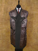 1940s Vintage Heavyweight Crombie Wool Grey Overcoat w/ Belt 42-44R