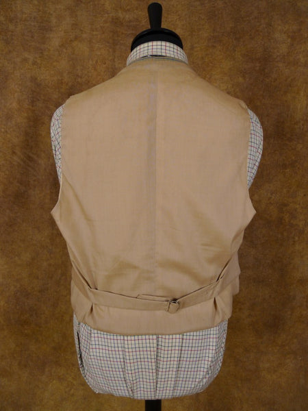 1948 Savile Row Bespoke Green /  Blue & Red Tattersall Check Country Waistcoat 42-43