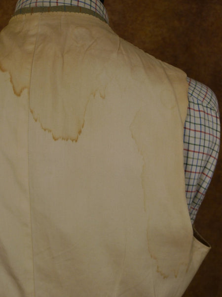 1948 Savile Row Bespoke Green /  Blue & Red Tattersall Check Country Waistcoat 42-43