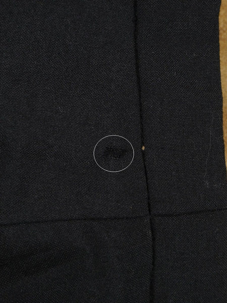 1960s Vintage Black Wool & Mohair Mix Dinner Trousers 40R