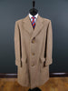1950s 1960s Vintage Heavyweight Melton Wool Polo Coat 42L