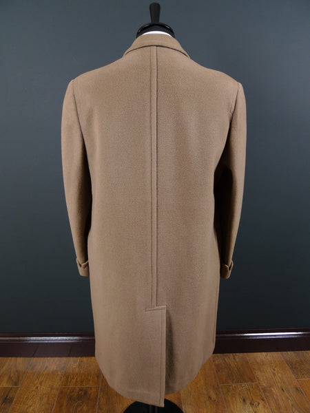 1950s 1960s Vintage Heavyweight Melton Wool Polo Coat 42L