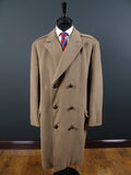 1950s 1960s Heavyweight Crombie British Warm Overcoat 44R