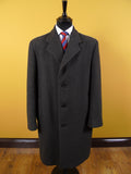 1950s 1960s Heavyweight Vintage Grey Wool Overcoat Coat 42-44L