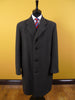 1950s 1960s Heavyweight Vintage Grey Wool Overcoat Coat 42-44L