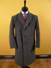 1950s 1960s Vintage Grey Glen-Check Wool Overcoat 40S