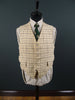 1930s 1940s Vintage Cream / Grey & Black Tattersall Check Country Waistcoat 42