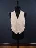 1930s 1940s Vintage Savile Row Bespoke Cream / Black Stripe Waistcoat 44S Public School?