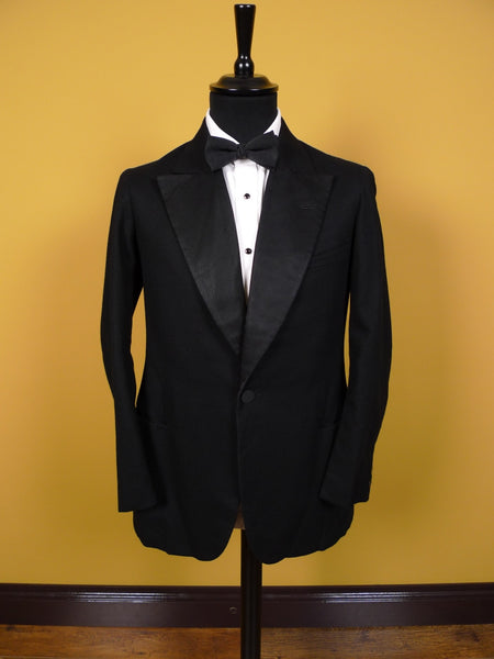 1910s 1920s Vintage Black Evening Tailcoat w/ Silk Linings 36S