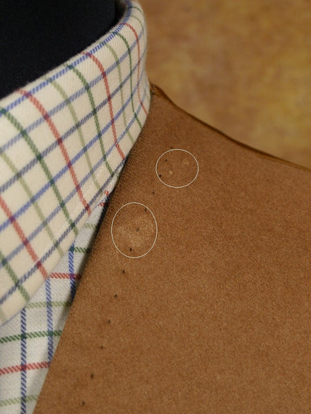 1950s 1960s Vintage Brown Doeskin Wool Country Waistcoat 41