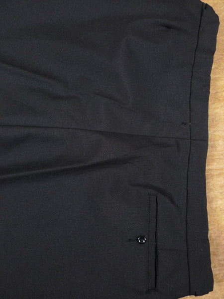 1960s Vintage Black Wool & Mohair Mix Dinner Trousers 40R