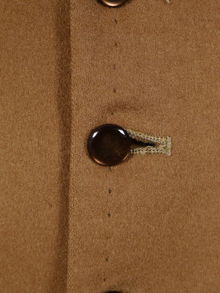 1950s 1960s Vintage Brown Doeskin Wool Country Waistcoat 41