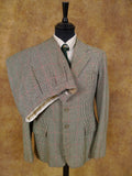1940S 1950S Vintage Tailored 3-Piece Shephards Check Tweed Suit 37R