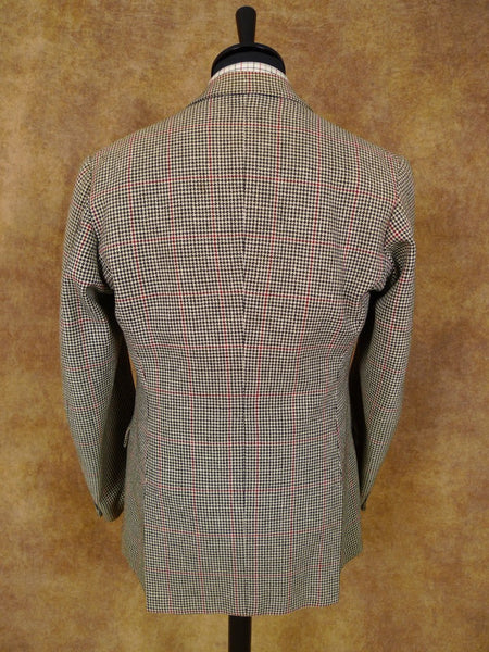 1940S 1950S Vintage Tailored 3-Piece Shephards Check Tweed Suit 37R
