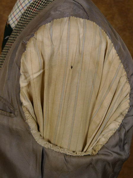 1940S 1950S Vintage Tailored 3-Piece Shephards Check Tweed Suit 37R