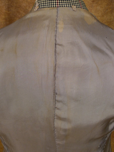 1940S 1950S Vintage Tailored 3-Piece Shephards Check Tweed Suit 37R