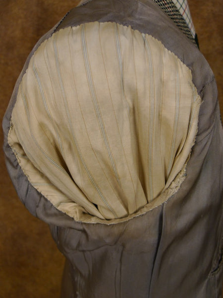 1940S 1950S Vintage Tailored 3-Piece Shephards Check Tweed Suit 37R