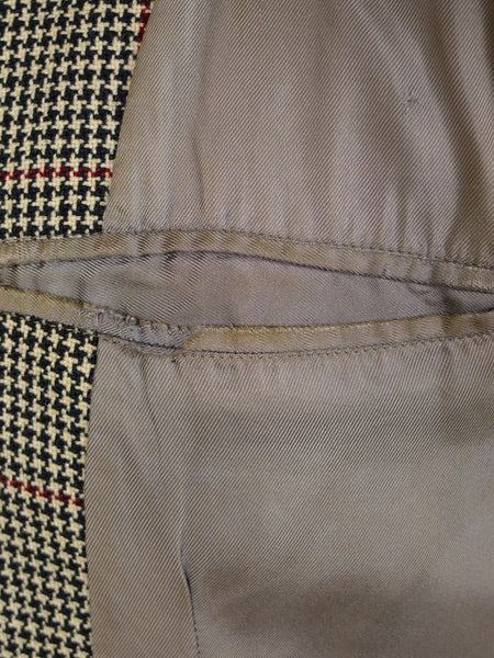 1940S 1950S Vintage Tailored 3-Piece Shephards Check Tweed Suit 37R