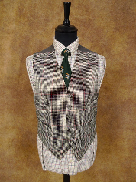 1940S 1950S Vintage Tailored 3-Piece Shephards Check Tweed Suit 37R