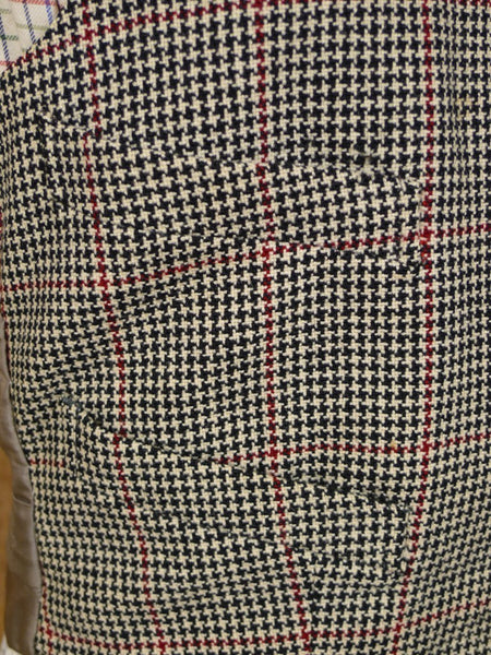 1940S 1950S Vintage Tailored 3-Piece Shephards Check Tweed Suit 37R