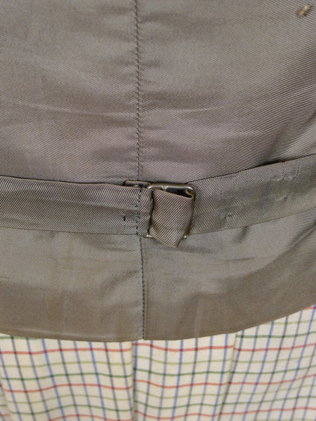 1940S 1950S Vintage Tailored 3-Piece Shephards Check Tweed Suit 37R