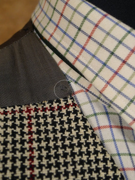 1940S 1950S Vintage Tailored 3-Piece Shephards Check Tweed Suit 37R