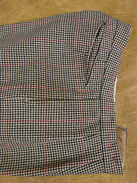 1940S 1950S Vintage Tailored 3-Piece Shephards Check Tweed Suit 37R
