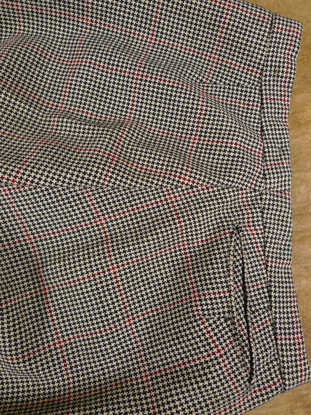 1940S 1950S Vintage Tailored 3-Piece Shephards Check Tweed Suit 37R