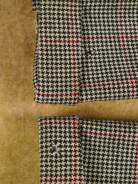 1940S 1950S Vintage Tailored 3-Piece Shephards Check Tweed Suit 37R