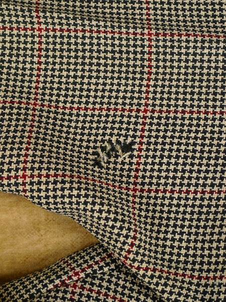 1940S 1950S Vintage Tailored 3-Piece Shephards Check Tweed Suit 37R