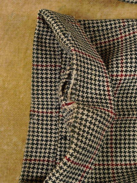 1940S 1950S Vintage Tailored 3-Piece Shephards Check Tweed Suit 37R
