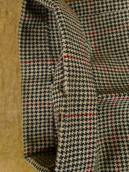 1940S 1950S Vintage Tailored 3-Piece Shephards Check Tweed Suit 37R