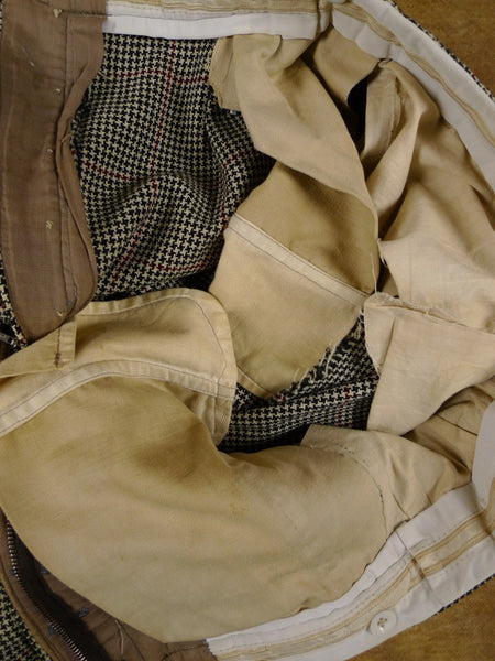 1940S 1950S Vintage Tailored 3-Piece Shephards Check Tweed Suit 37R