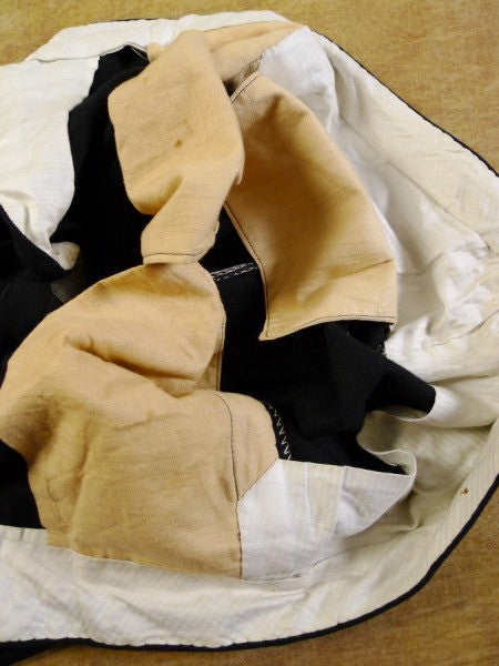 1910s 1920s Steampunk Black Wool Doeskin-Finish English-Cut Trousers 34S