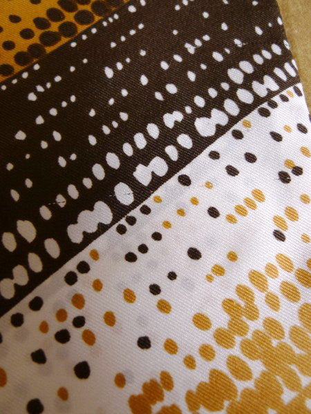 1960s Vintage Brown / Mustard Rayon Cravat