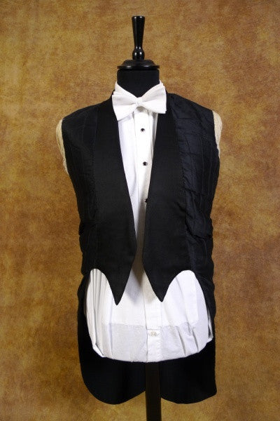 1910s 1920s Vintage Black Evening Tailcoat w/ Silk Linings 36S