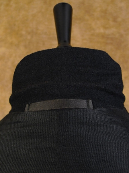 1930s 1940s S/B Peak Lapel Black Doeskin Wool Dinner Jacket DJ 38R