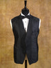 1930s 1940s S/B Peak Lapel Black Doeskin Wool Dinner Jacket DJ 38R