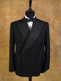 1940s 1950s Vintage Black Wool Dinner Jacket 38S
