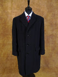1960 Hand-Tailored Vintage Midnight Blue Heavyweight Overcoat 42-44R