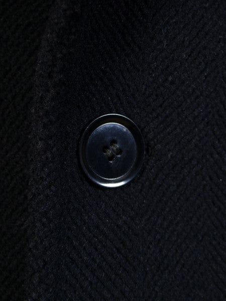 1960 Hand-Tailored Vintage Midnight Blue Heavyweight Overcoat 42-44R