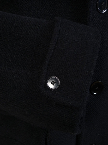1960 Hand-Tailored Vintage Midnight Blue Heavyweight Overcoat 42-44R