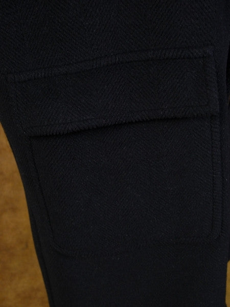 1960 Hand-Tailored Vintage Midnight Blue Heavyweight Overcoat 42-44R