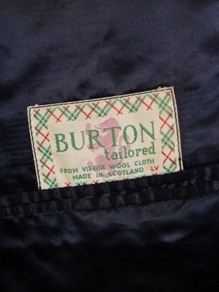 1960 Hand-Tailored Vintage Midnight Blue Heavyweight Overcoat 42-44R